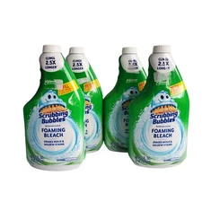 4 Scrubbing Bubbles Foaming Bleach Bathroom Cleaner Refill, Mold & Mildew 32 oz