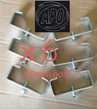 NON RUST 6x (90mm post) zinc plated H section Concrete fence Post Brackets 