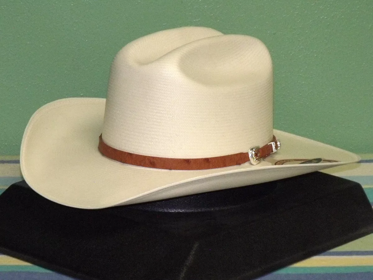 STETSON EL NOBLE GENUINE 500X SHANTUNG PANAMA STRAW COWBOY WESTERN HAT