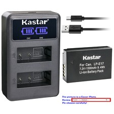 Kastar Battery LCD Dual Charger for Canon LP-E17 LC-E17  Canon EOS 8000D Camera