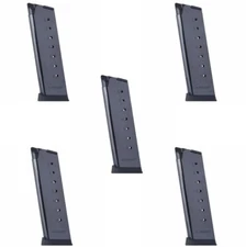 LOT of (5) Mec-Gar 1911 .45ACP 8 Round Pistol Magazine, Blued - MGCG4508BPF
