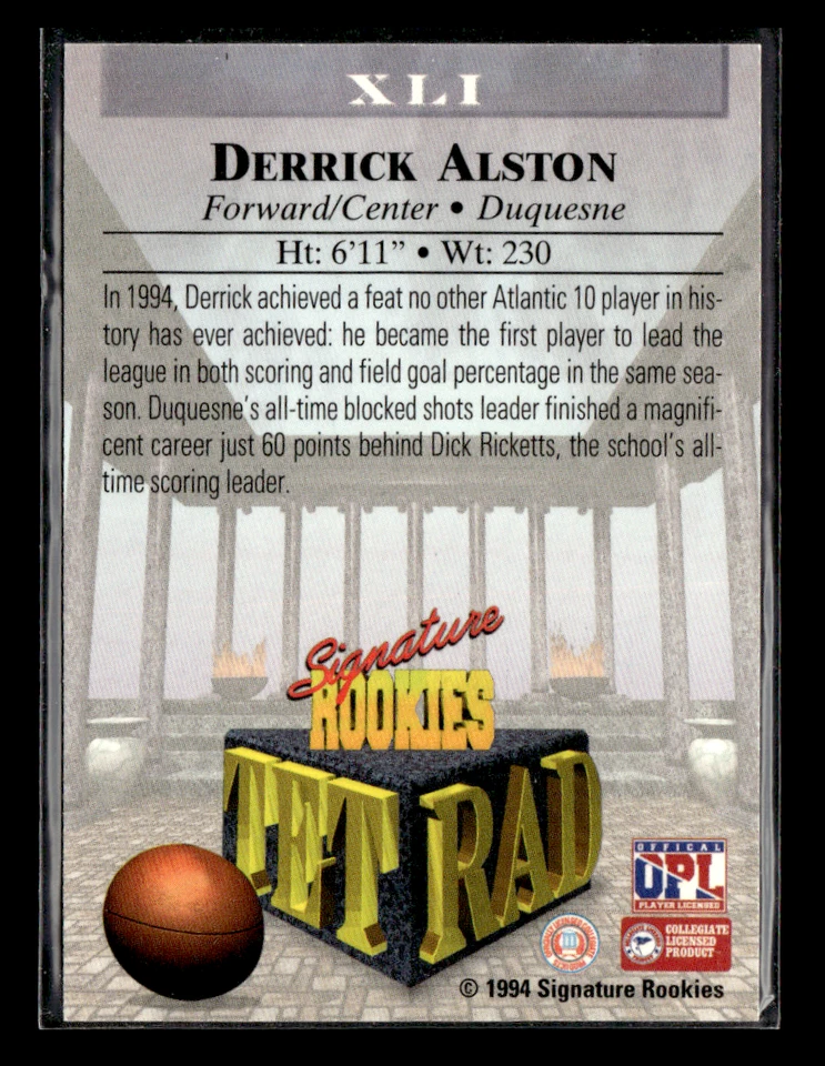 1994 Signature Rookies #NNO Derrick Alston AUTO - Image 2 of 2