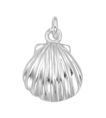 Silver Seashell Necklace , 925 Sterling Silver Seashell Pendant Charm ...