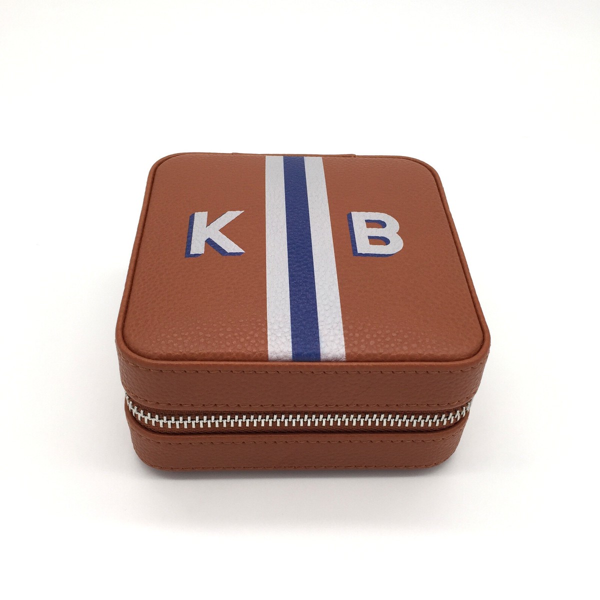 Mark and Graham Small Travel Jewelry Case Shadow Printed KB mono