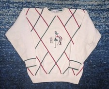 Vintage John Ashford Golf 100 Cotton Pullover Sweater Men's Size Medium