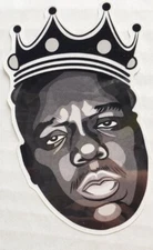Notorious Big Vinyl Sticker Crown Biggie Smalls
