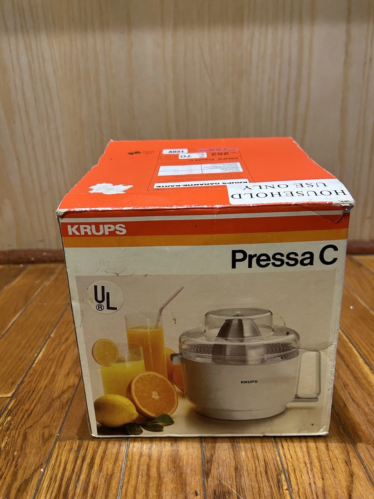 NIB KRUPS PRESSA C Citrus Fruit JUICER Grapefruit LARGE 22oz Clear LID
