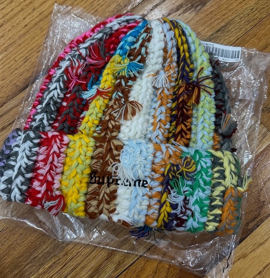 NEW Supreme Hand Tied Beanie FW23 Multicolor Box Logo | eBay