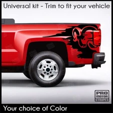 Dodge RAM 1500 2500 3500 Side Accent Ram Splash Decals Stripes (Choose Color)