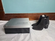 Aquatalia Marvin K Riley Women's Black Suede Back Zipper Ankle Boots Size 9.5 M