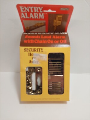 Vintage LEVITON Snapit Entry Alarm Door & Window Gold Brass 80s 70s Retro Decor