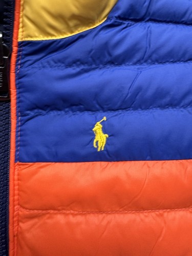 Polo Ralph Lauren Child Sz 4 Unisex Reversible Orange/Blue Little Puffer CUTE!! - Picture 2 of 11