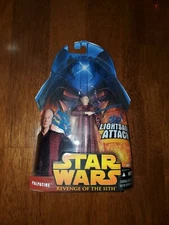 Star Wars Revenge of the Sith Palpatine Blue Lightsaber Attack!