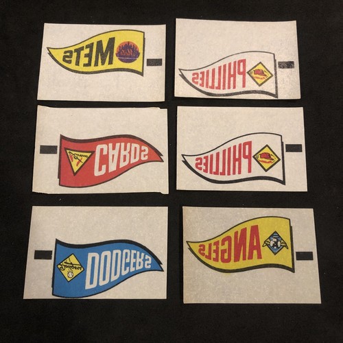 1966 Topps Rub-Offs Baseball Dodgers Pennants #NNO