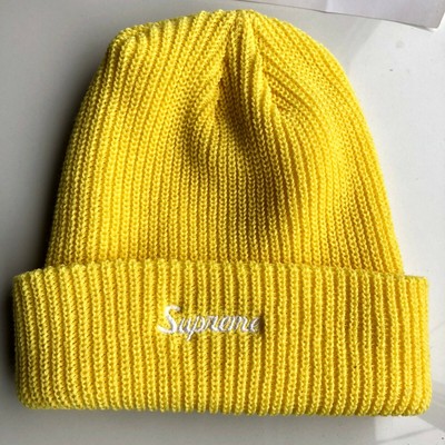 FW18 Supreme Loose Gauge Beanie YELLOW | eBay