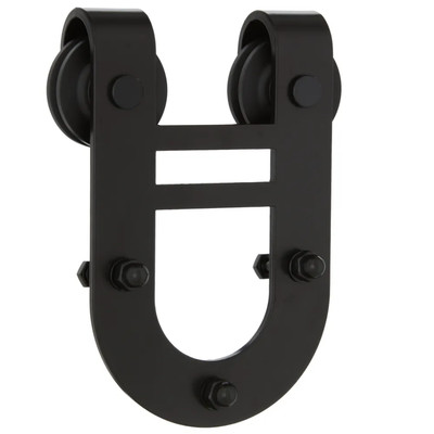 72 Black Horseshoe Hinged Barn Home Door Room Style Track Steel