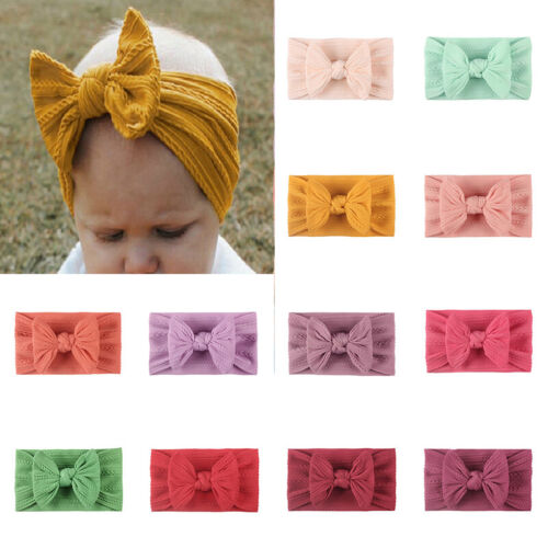 Baby Rabbit Headband Cotton Elastic Bowknot Hair Band Girl Bow-knot Newborn Bow❀ - Picture 1 of 55