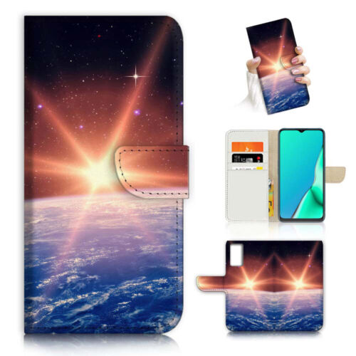 ( For Vivo Y22s ) Wallet Flip Case Cover AJ23777 Earth in Space