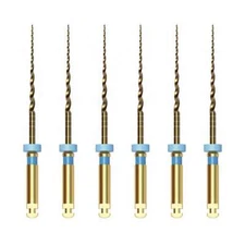 Vakker 21mm F3 V Taper Gold NiTi Rotary Engine Files, 6/Pk