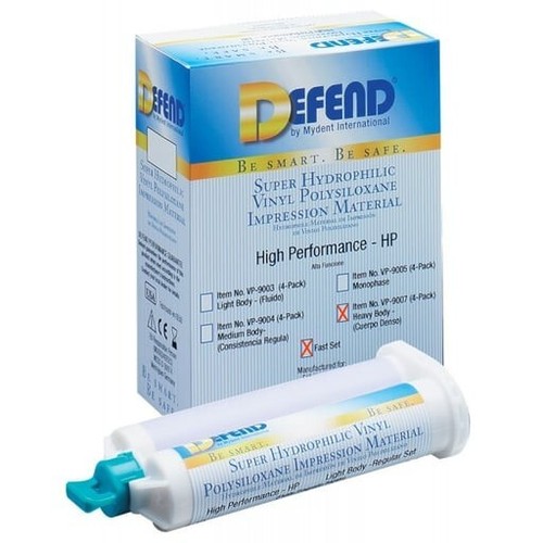 Defend Impression Material VPS - Heavy Body Fast Set 4 x 50ml Cartridges VP9011
