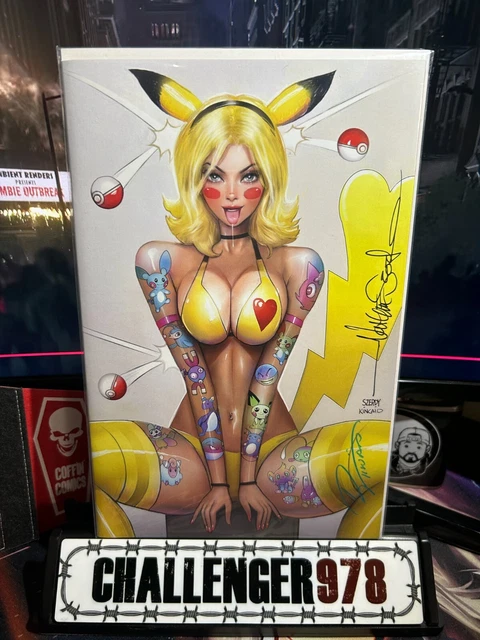 CON ARTISTS #4 SZERDY DOUBLE SIGNED VIRGIN Kincaid w/ COA - POKEMON PIKACHU
