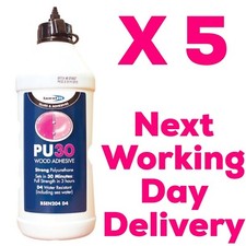 5 x Bond It PU30 30 Minute Rapid Polyurethane Wood Adhesive Glue 750g