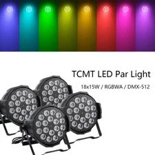 4PCS 300W RGBWA 5in1 LED Stage Par Light DMX DJ Disco Party Lights Wash Lights