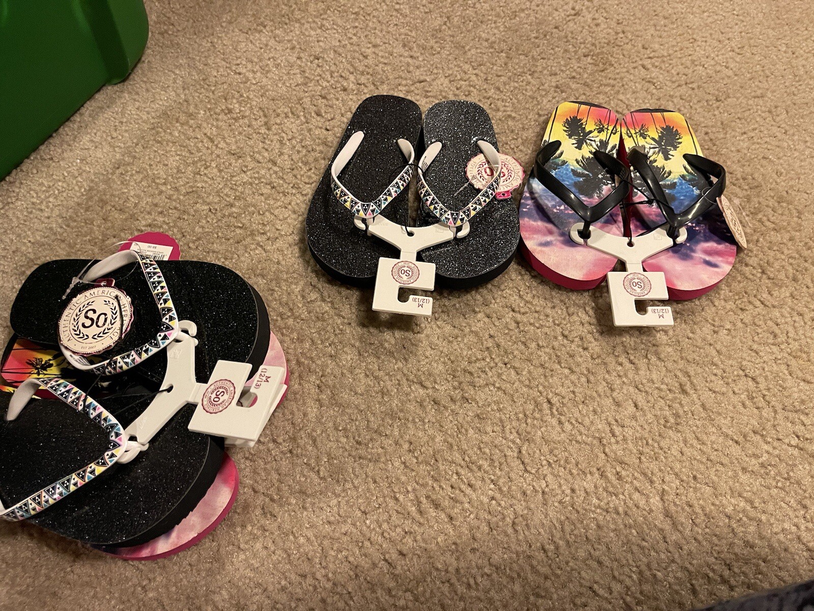 Lotto di 6 infradito scarpe bambina nuove taglia 12 13