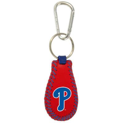 Philadelphia Phillies Color Leather Baseball Keychain [New] Key Chain ...