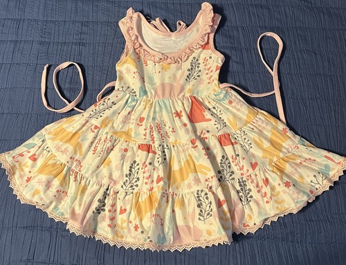Cheeky Plum Toddler Girl Size 6-12 Months Sleeveless Dress NWT - Picture 2 of 10