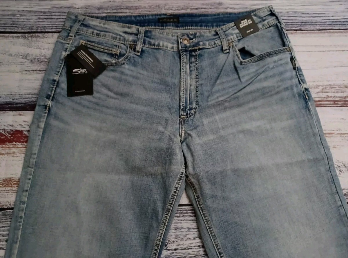 NEW W/TAGS SILVER JEANS EDDIE SZ 40W×31L SLIM TAPERED INDIGO BLUE