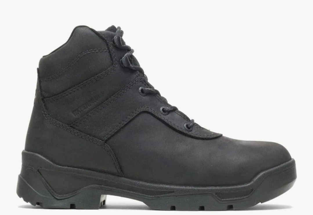 HyTest Men's Knock Waterproof Direct Attach Steel Toe 6" Black Work Boot -...