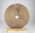 Antique Grinding Stone Whetstone 15" Limestone Garden Patio Landscape Element