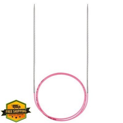 Addi Ewenicorn Rocket Circular Knitting Needles 3.75mm 32'' White Chrome Brass