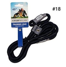 Cesar Millan Slip Lead Leash - 2-In-1 Slip Collar Dog Regular Black New 18