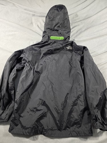 THE NORTH FACE HyVent Boys Large 14-16 Black Packable Hood Wind Rain Jacket - Picture 8 of 9