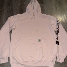 Carhartt Women's Size Small Relaxed Fit Hoodie Dusty Rose Pink Kangaroo Pocket