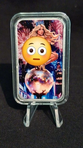 Bullion Baddies 1 oz silver bar "Bubbly Brittney" Backshot No Limits W/COA