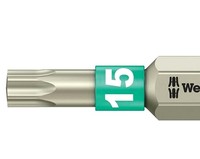"Screwdriver Bit; Torx®; TX15; 1/4\"; Overall Len: 2 - WERA.05071033001 | EU Stock"