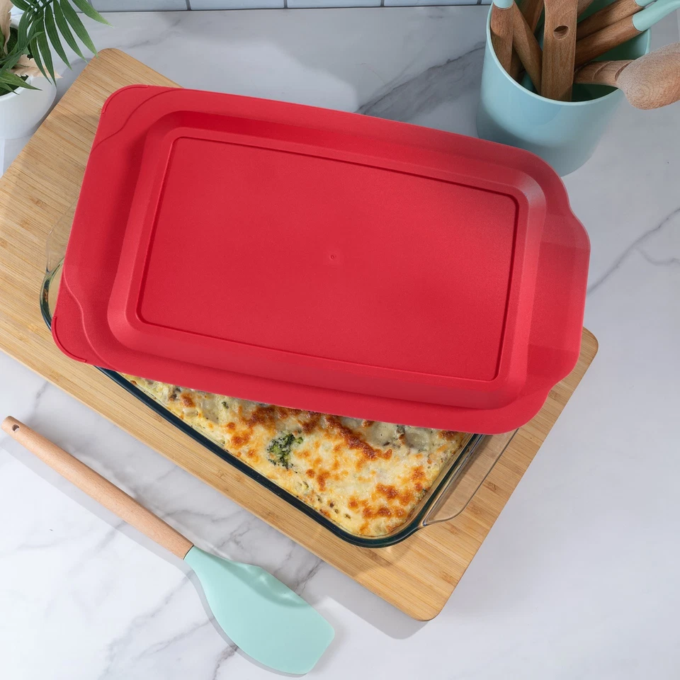 Tapa de repuesto para cazuela de vidrio Pyrex 9 x 13 cubierta roja 233-PC Foto 4 de 4