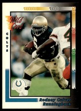1992 Wild Card Rodney Culver Rookie Indianapolis Colts #435. rookie card picture