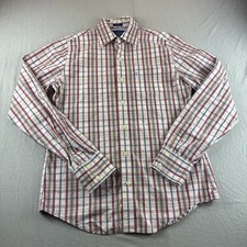 Abercrombie Fitch Muscle Shirt Mens M Plaid Long Sleeve Button Up Moose Preppy