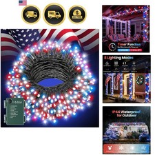 Red White and Blue Lights for Memorial Day Decorations and 4th of July Decora...