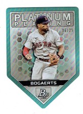 Xander Bogaerts 2022 Bowman Platinum Platinum Plating Die-Cuts Aqua PPDC11 06/25