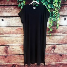 Mud Pie Maxi Dress One Size Charcoal Gray Short Sleeve Casual Sundress Festival