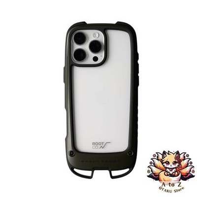 NEW ROOT CO. GRAVITY Shock Resist Case + Halt für iPhone 16 Pro Max Khaki