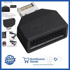Type E to 19Pin/20Pin Adapter for Motherboard USB Front Panel Header Black
