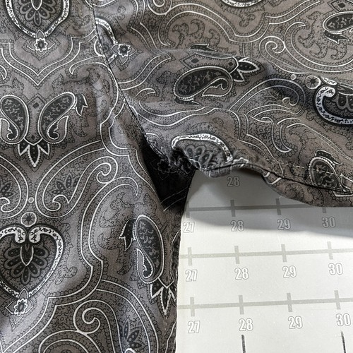 Stetson Western Paisley Pearl Snap Shirt Size 2XL XXL Gray Long Sleeve Rodeo - Picture 8 of 9