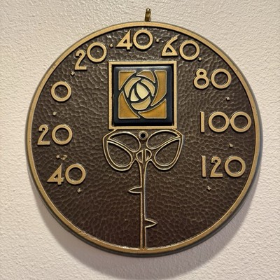Whitehall Products Dard Hunter Rose 12'' Wall Plate Only Bronze Art Nouveau