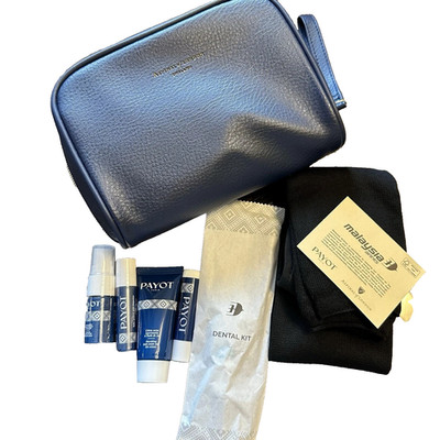 Aspinal Herren Marine Kulturbeutel Flugtasche mit PAYOT Inhalt 8 ARTIKEL - NEU